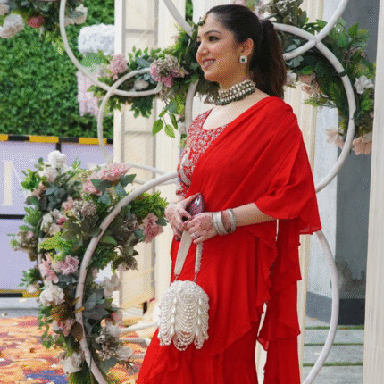 Kinjal Gupta in Rosa Pearl Bucket Bag