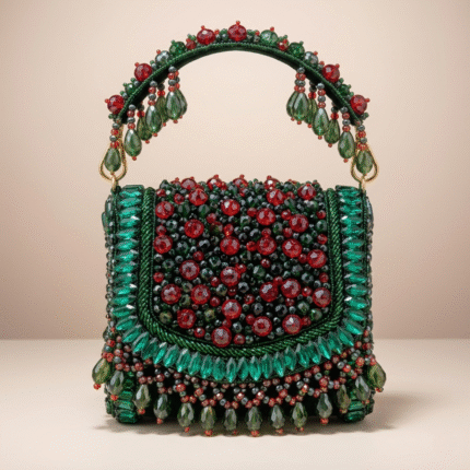 Riona Mini Bag - Green + Red